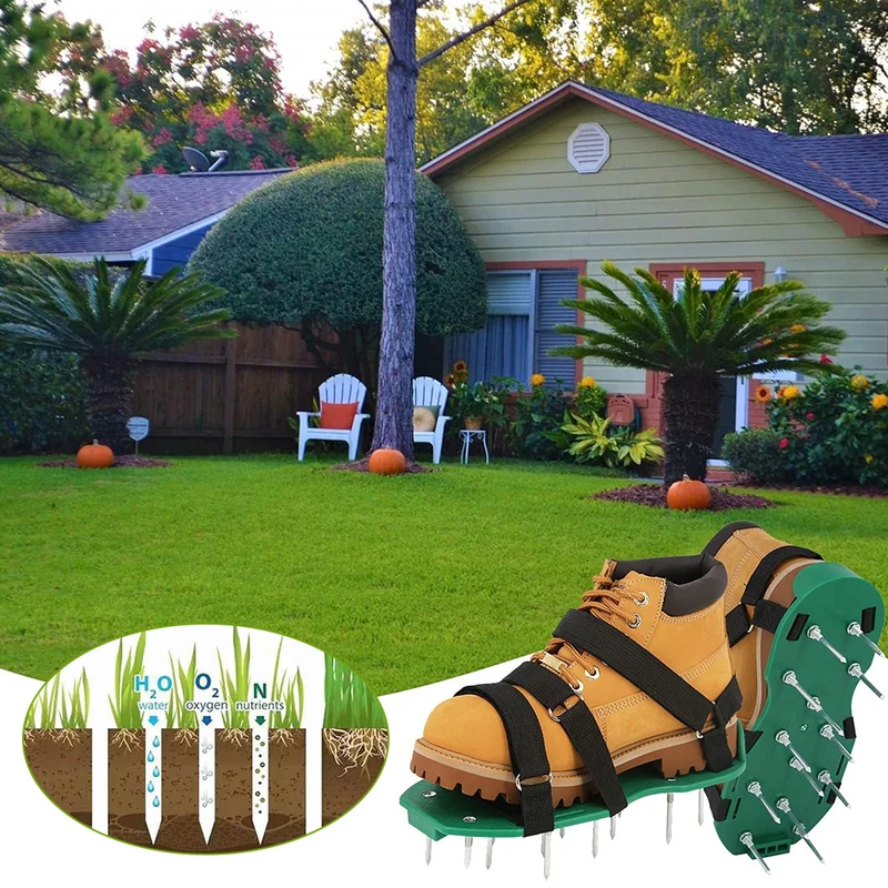 잔디 에어레이터 샌들 1쌍, 잔디 스파이크형 정원용 워 - Gardening Tools Revit 리뷰 및 가격